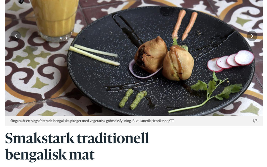 Göteborgs-posten: Smakstark traditionell bengalisk mat